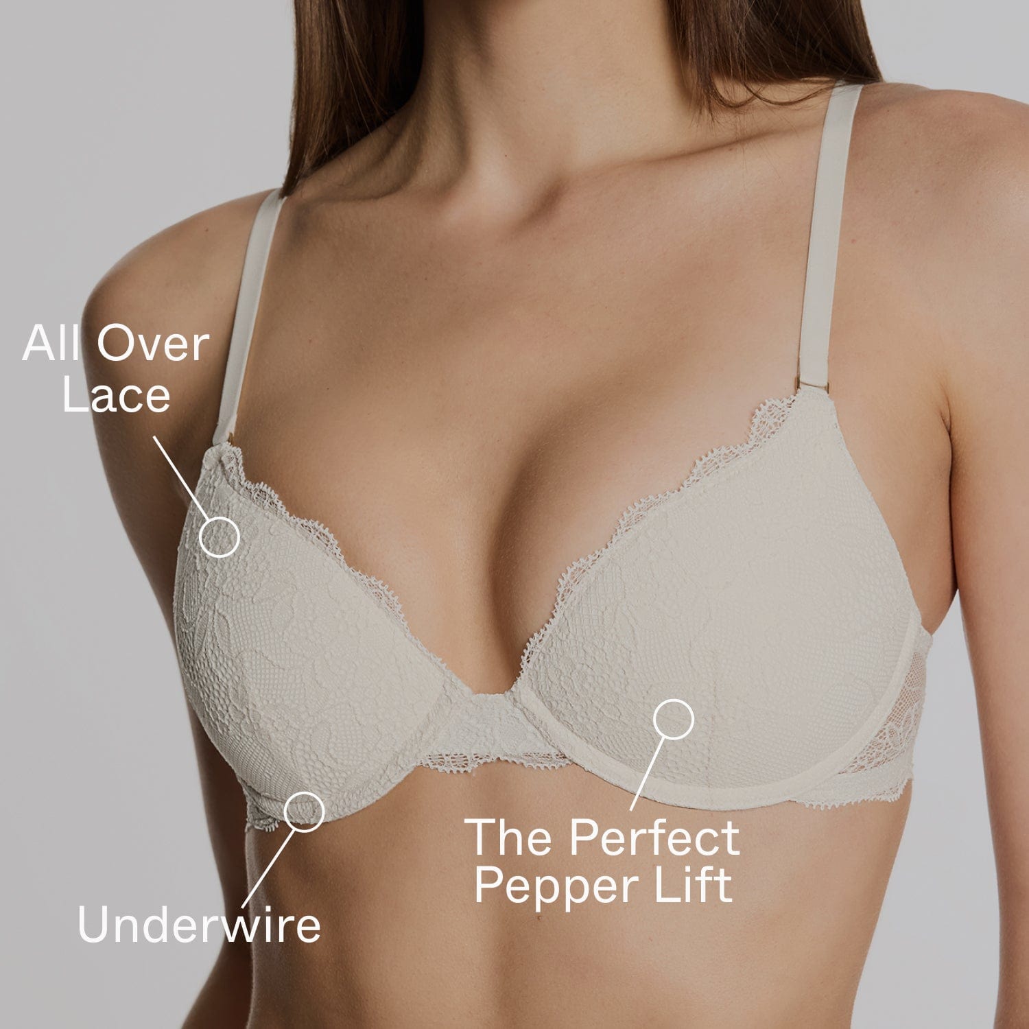 All Over Lace Lift Up Bra Scarlet Two-Tone - Image 6