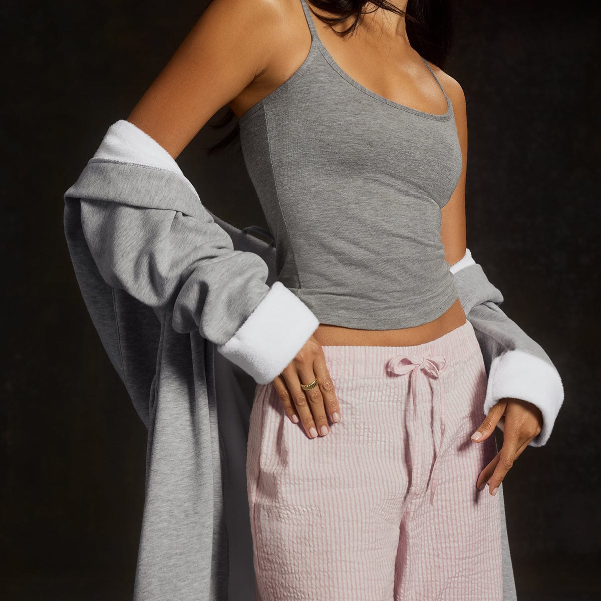 Cotton Lounge Pant Ballet Stripe - Image 7