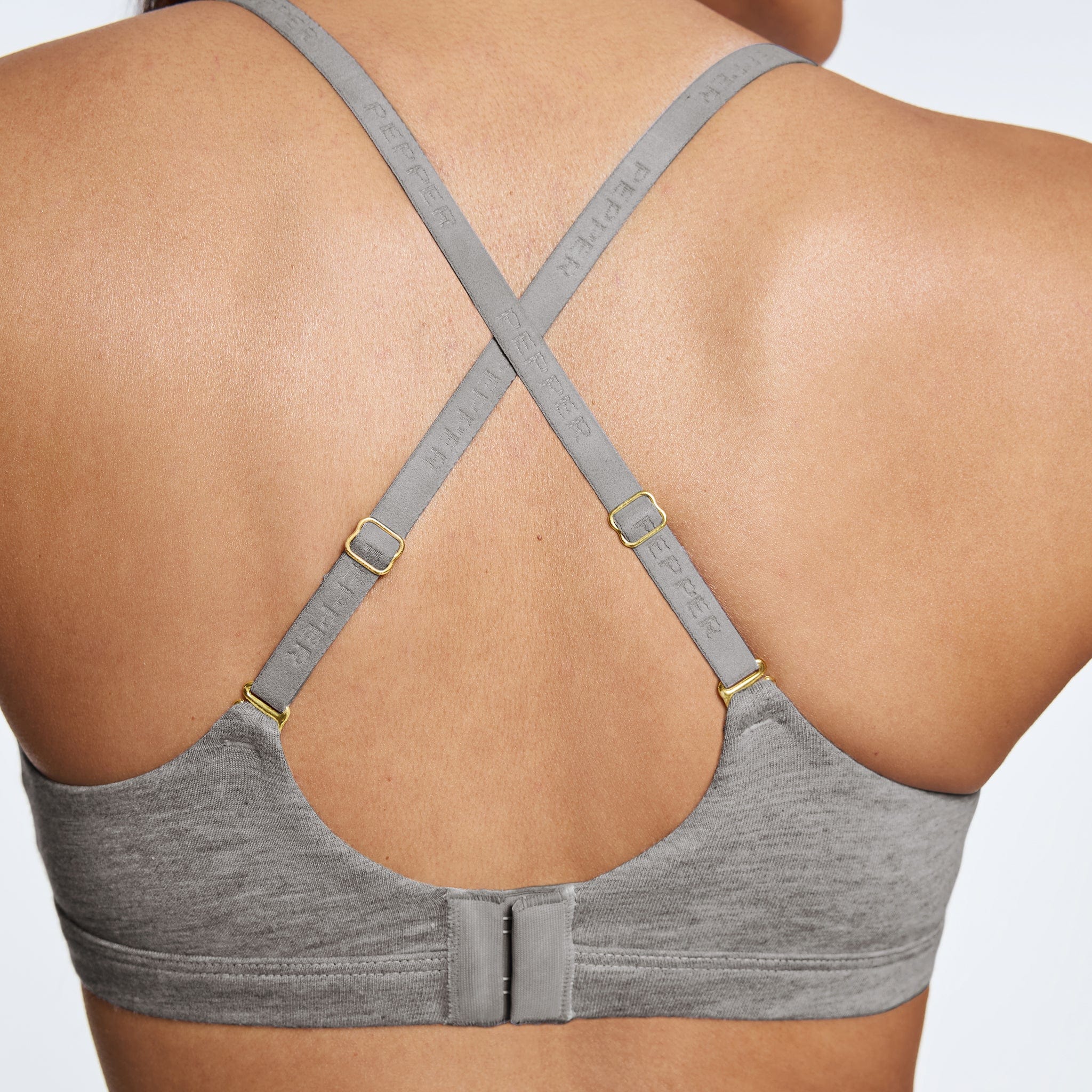 Supima® Cotton Wirefree Bra Heather Grey - Image 5