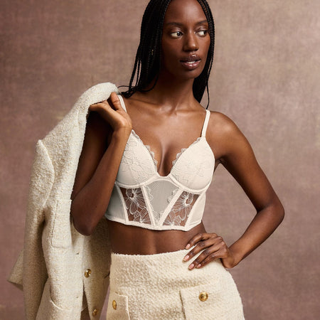 Embroidery Lift Up Corset Ecru - Image 2