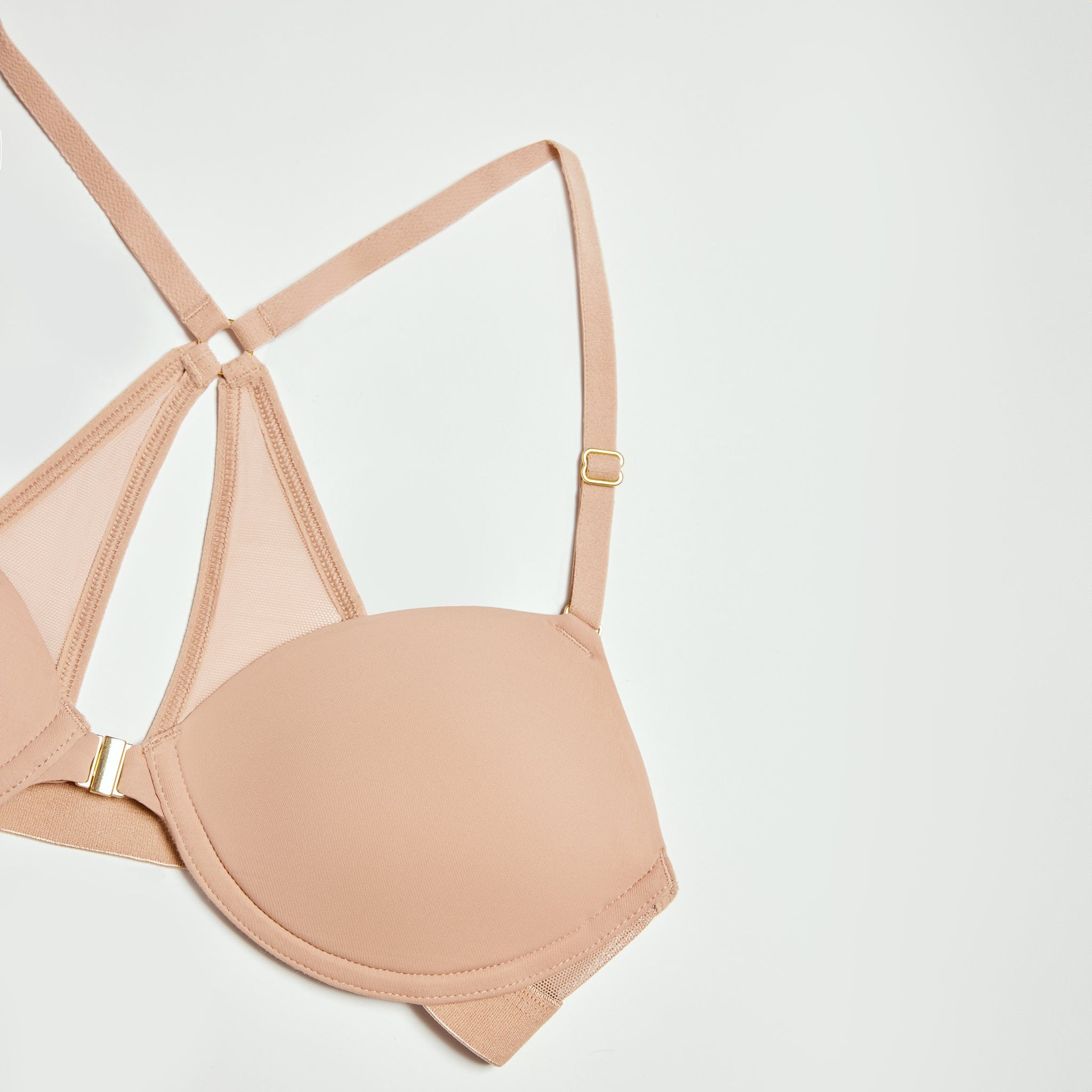 Demi Racerback T-Shirt Bra Buff - Image 10