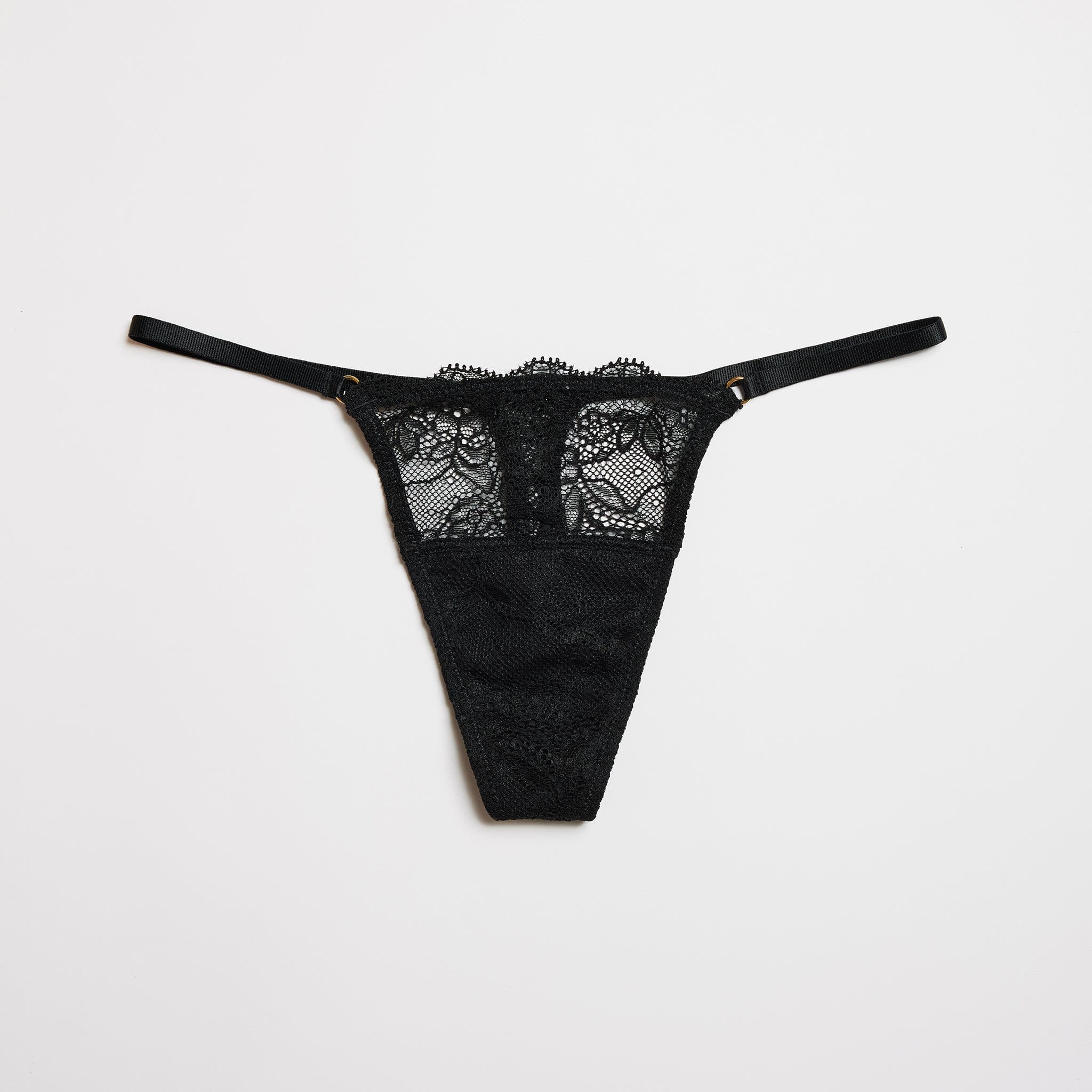 Lace String Thong Black - Image 12
