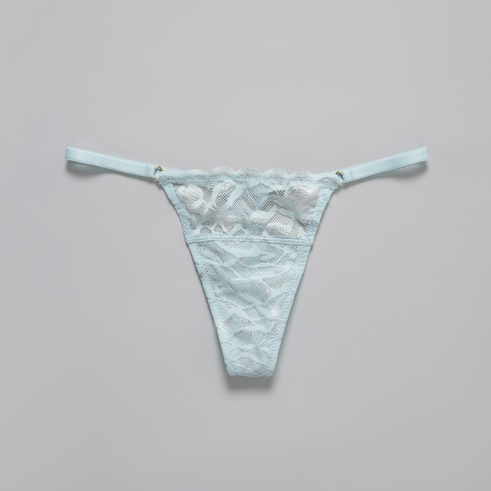 Lace String Thong Metallic Crystal - Image 7