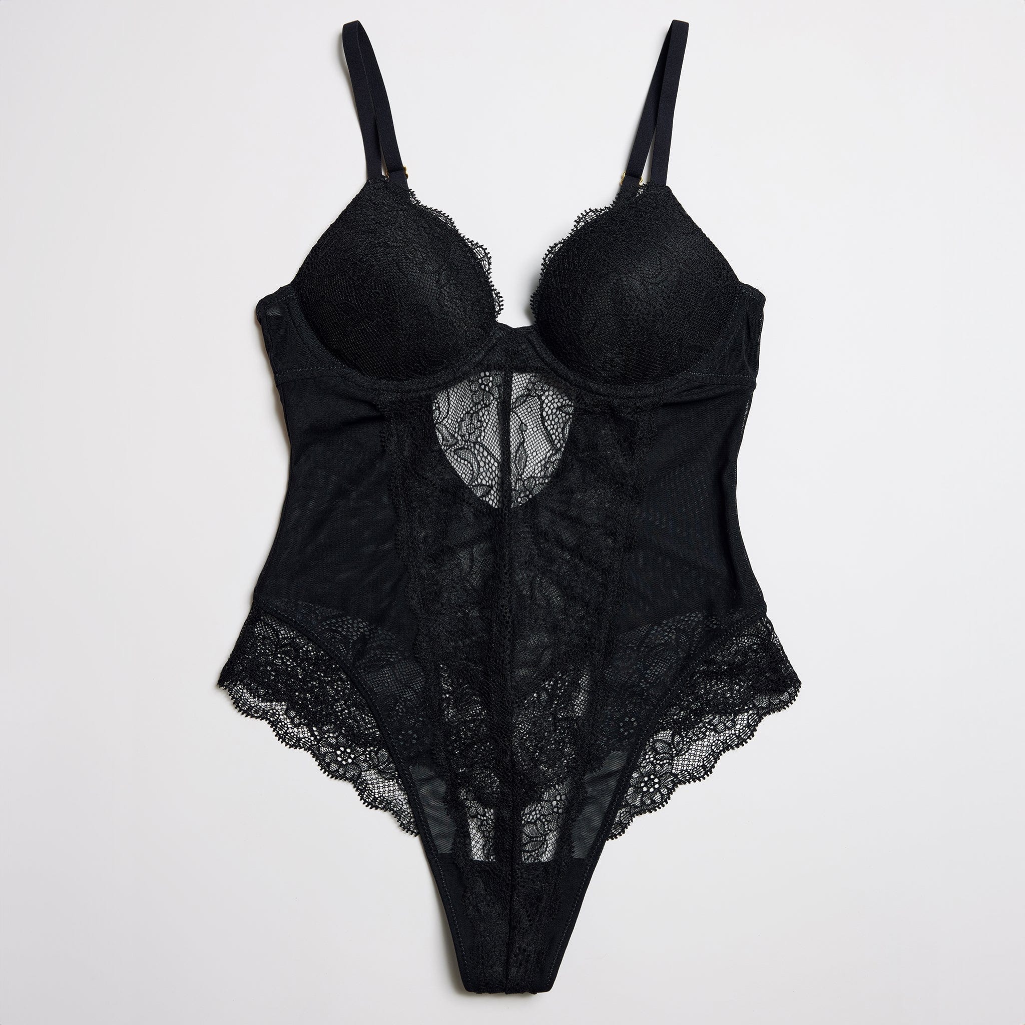 Lace Lift Up Teddy Black - Image 16