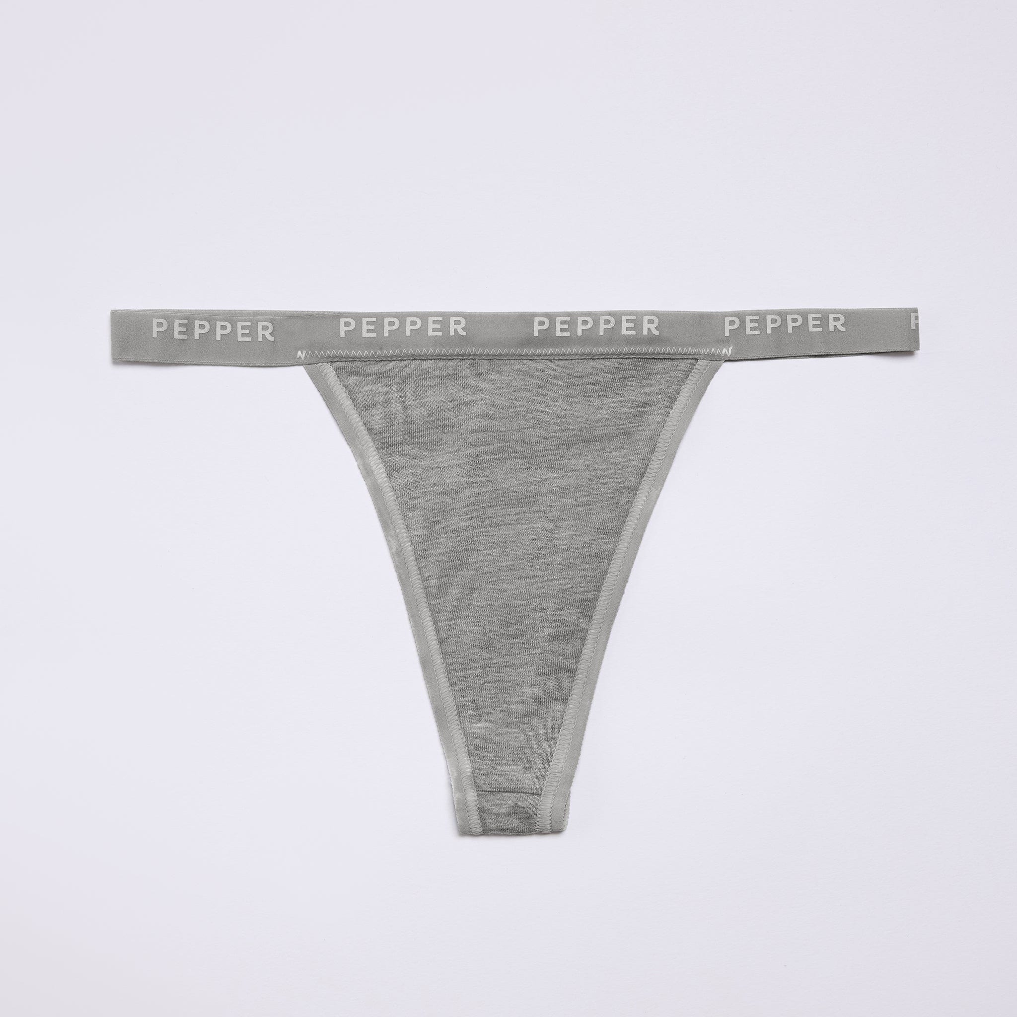 Supima® Cotton String Thong Heather Grey - Image 7
