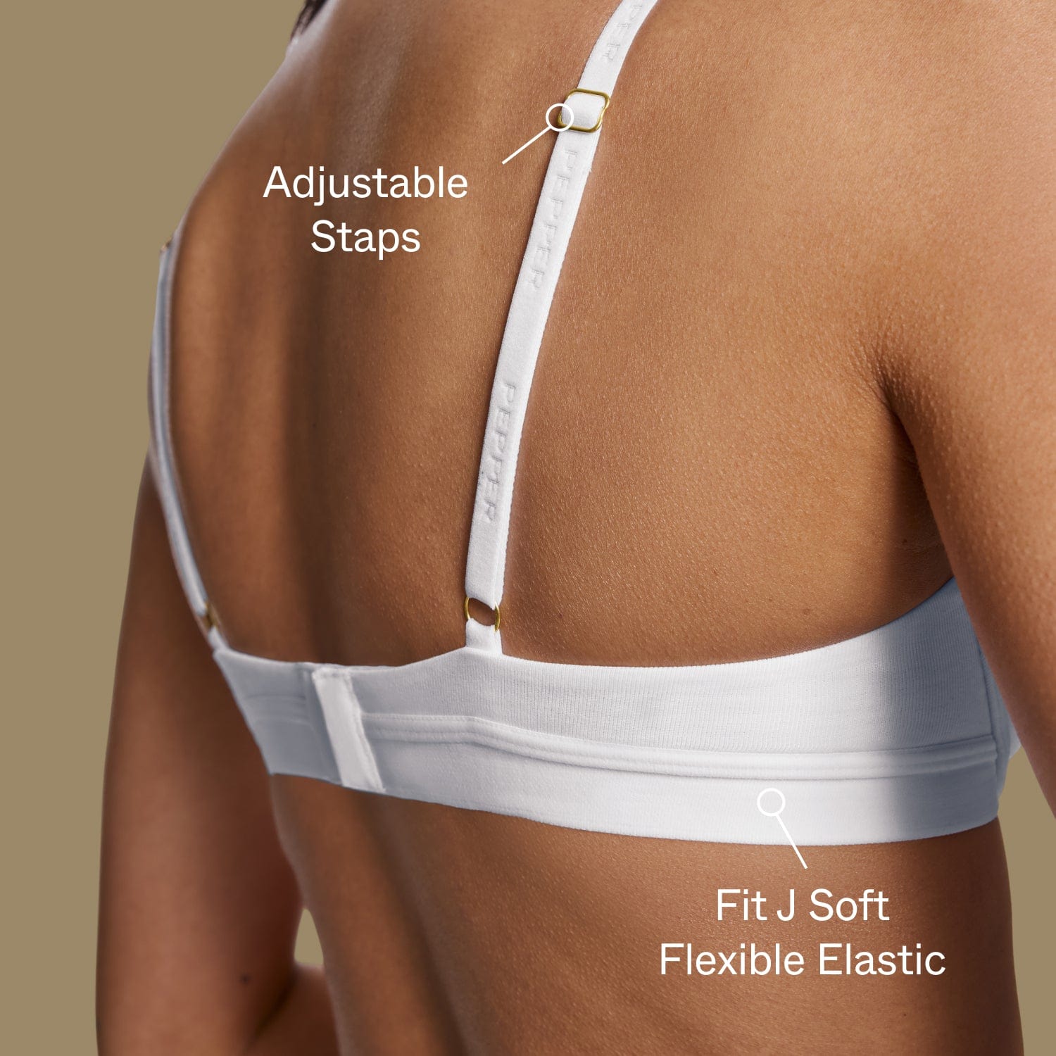 Supima® Cotton Lift Up Bra White - Image 4