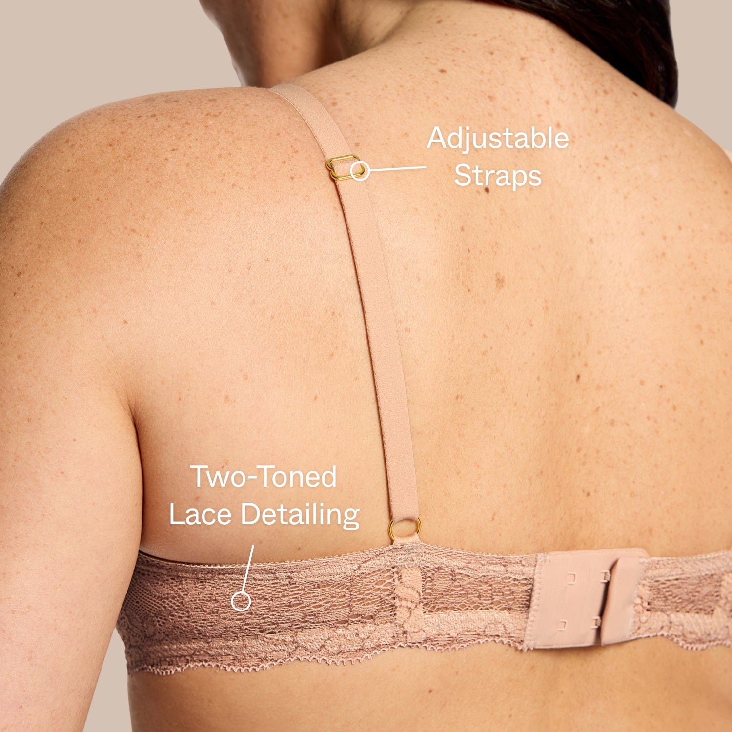 Smooth Lace Lift Up Bra Buff Two-Tone - Image 4